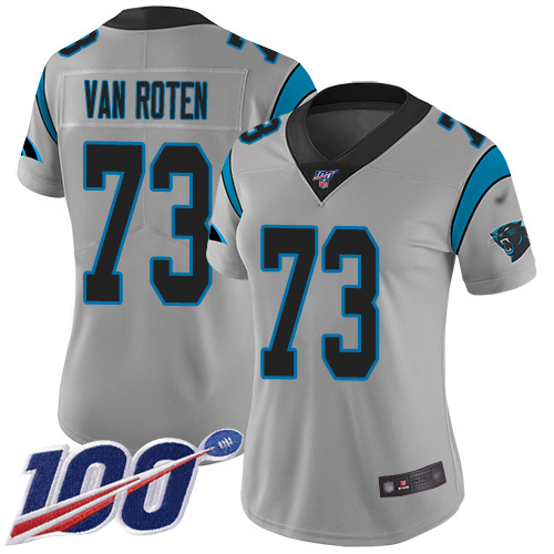 Carolina Panthers Limited Silver Women Greg Van Roten Jersey NFL Football #73 100th Season Inverted Legend